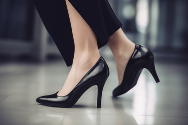 Women black feet heels. Generate ai - yliv