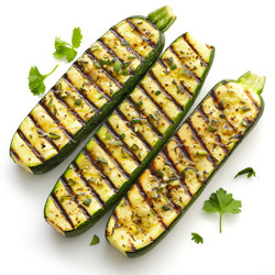 Вкусные ломтики цукини на гриле с чесноком, зеленью и специями - yliv