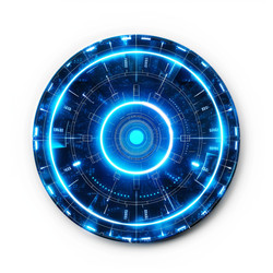 Футуристический синий дисплей hud target сканирует цель - yliv