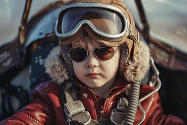 молодой пилот в шлеме и солнцезащитных очках в кабине пилота - yliv