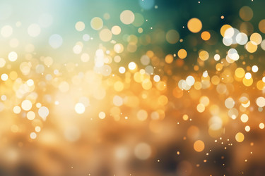 Golden bokeh lights creating festive and magical atmosphere - yliv