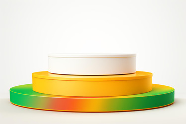 круглый красочный подиум, на котором представлены товары на белом фоне - yliv