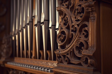 Organ classic orchestral cathedral details. Generate ai - yliv