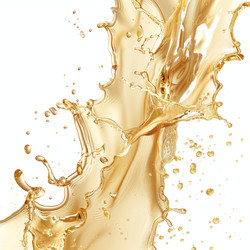 Golden liquid splashing and forming dynamic shapes - yliv