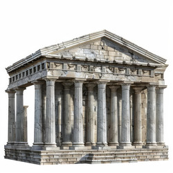 Ancient greek temple showing the wear of time - yliv