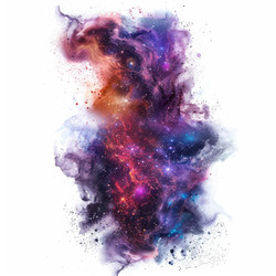 Colorful space cloud forming from nebula and interstellar dust - yliv