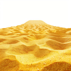 Endless sandy dunes stretching into white background - yliv