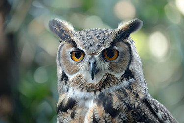 величественная сова пристально смотрит на нас в естественной среде обитания - yliv
