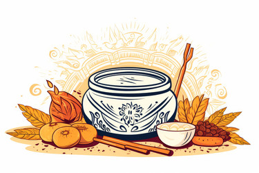 вкусный понгал, приготовленный из традиционных ингредиентов и украшений - yliv