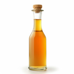 маленькая бутылка ликера с пробкой на белом фоне - yliv