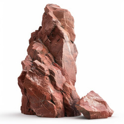 большое красное скальное образование, возвышающееся на белом фоне - yliv
