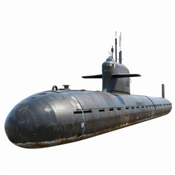 большая черная военная подводная лодка патрулирует океанские глубины - yliv