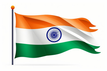 индийский флаг, развевающийся на белом фоне, символ национальной гордости и самобытности - yliv