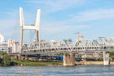 Центральный, Вантовый и железнодорожный мосты, Новосибирск, Россия, 2024 - Tatiana_Panova