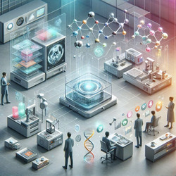 подробная инфографика искусственного интеллекта в здравоохранении с диагностикой, открытием лекарств и персонализированной медициной, изображение, сгенерированное искусственным интеллектом - yuyu
