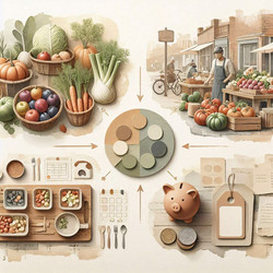 плоская векторная инфографика рекомендаций по безопасности пищевых продуктов с указанием температуры, гигиены и правил хранения, сгенерированное искусственным интеллектом изображение - yuyu