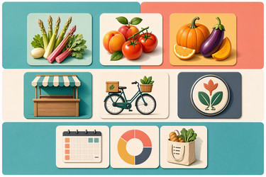 плоская векторная инфографика рекомендаций по безопасности пищевых продуктов с указанием температуры, гигиены и правил хранения, сгенерированное искусственным интеллектом изображение - yuyu