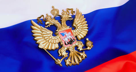 Герб РФ на фоне государственного флага - sergeycanon