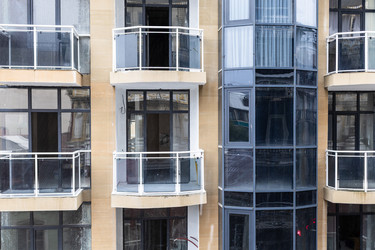 Facade of new apartment building in Batumi city - vale