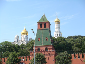 Вид с реки на стены и соборы Московского Кремля - Anastasia_y
