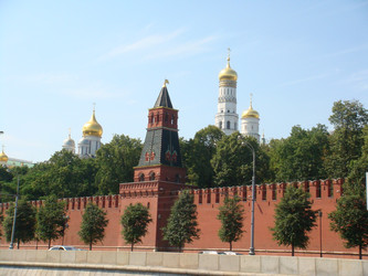 Вид с реки на стены и соборы Московского Кремля - Anastasia_y