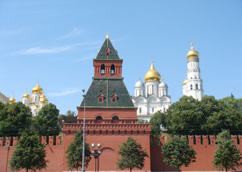 Вид с реки на стены и соборы Московского Кремля - Anastasia_y
