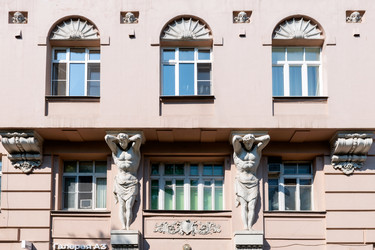 Дом с атлантами. Доходный дом Донского. Староконюшенный переулок, дом 39. Москва - kostya6969