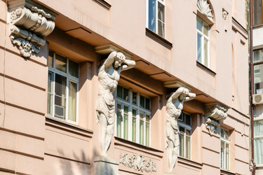 Дом с атлантами. Доходный дом Донского. Староконюшенный переулок, дом 39. Москва - kostya6969