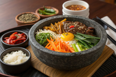 наслаждаемся вкуснейшим бибимбапом с различными гарнирами и соусами - RomanZ