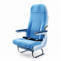 современное сиденье самолета, выделенное на белом фоне, символизирует комфортное воздушное путешествие - yliv