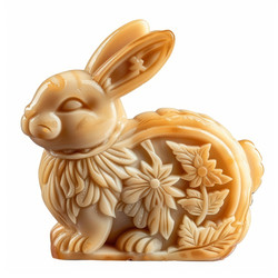 декоративная фигурка кролика с замысловатым цветочным узором - yliv