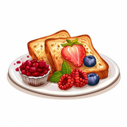 вкусные тосты с ягодами и джемом на завтрак - yliv