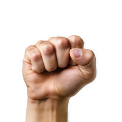 мужская рука сжимает кулак, демонстрируя силу - yliv