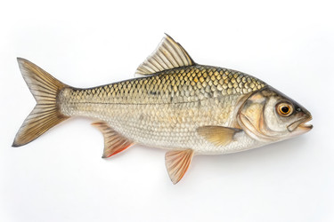 рыба, пойманная в чистом озере, демонстрирует свою детализированную чешую и плавники - RomanZ
