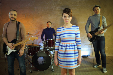 Portrait of a group of musicians with musical - paha_l