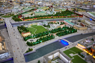 MOSCOW, RUSSIA - DEC 20, 2014: Miniature of Moscow Kremlin and part of - paha_l