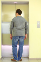 A man waiting for the elevator to come, view from - paha_l
