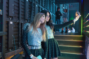 MOSCOW, RUSSIA - NOVEMBER 15, 2014: Propaganda Group makes selfie - paha_l