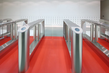 Automatic turnstile with sliding doors to control - paha_l