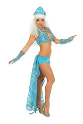 Beautiful Snow Maiden with white curly hair in - paha_l