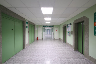 MOSCOW - AUG 31, 2015: The foyer with passenger and freight elevators - paha_l