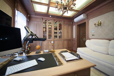 Interior of the modern cabinet in the English - paha_l
