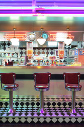 MOSCOW - JAN 21, 2015: Bar counter at the American restaurant Beverly - paha_l