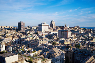 GENOA, ITALY - AUG 6, 2016: Cityscape of Genoa with East center, - paha_l