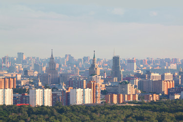 панорама города москвы с видом на жилые дома - paha_l