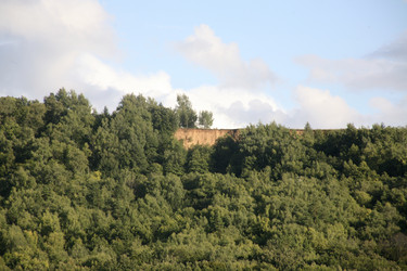 Лесистый берег Оки с крутым обрывом. Летний пейзаж в России. Forested bank of the Oka River with a steep cliff. Summer landscape in Russia - Karagero