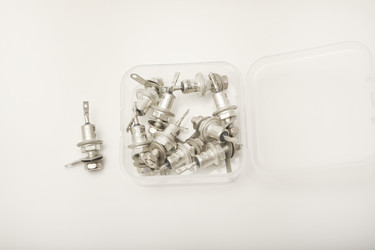 Iron zener diodes in a box. High‑power diodes. Old semiconductors - LushchikovValeriy