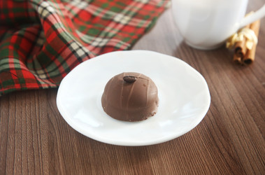 Вкусное шоколадное пирожное в глазури на тарелке крупным планом - ZemLenik_photoclb