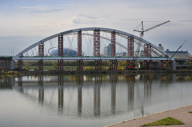 мост арысь через реку ишим в астане, казахстан - alkir