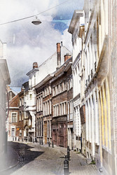 улицы брюгге, бельгия - alkir